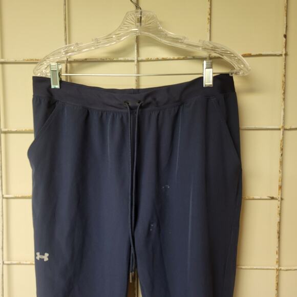 Under Armour Loose Heat Gear Navy Joggers Pants Sz Large - Picture 3 of 5
